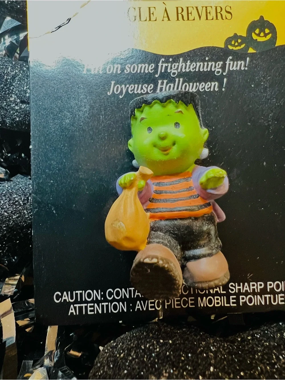 Hallmark 1990 Frankenstein Brooch Pin Trick-or-Treat Boy in Costume
